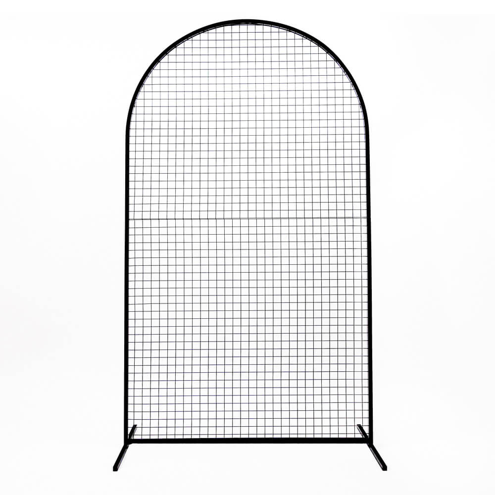 black arch mesh backdrop frame