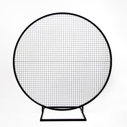 black circle mesh backdrop frame