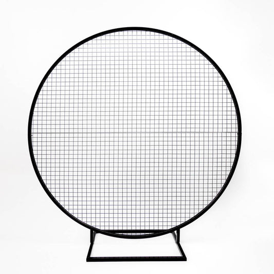 black circle mesh backdrop frame