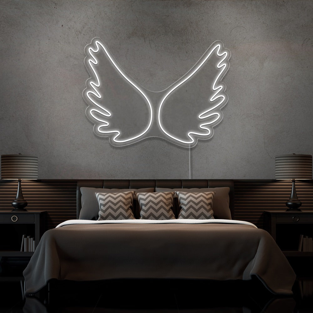 Lovely Bright Blue Angel LED Night Light Room Wall deals Decoration