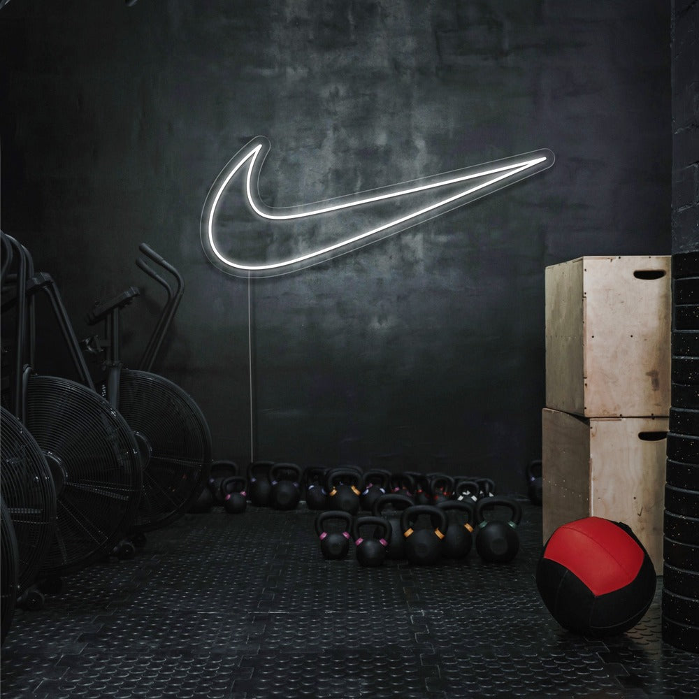 White 2025 nike sign