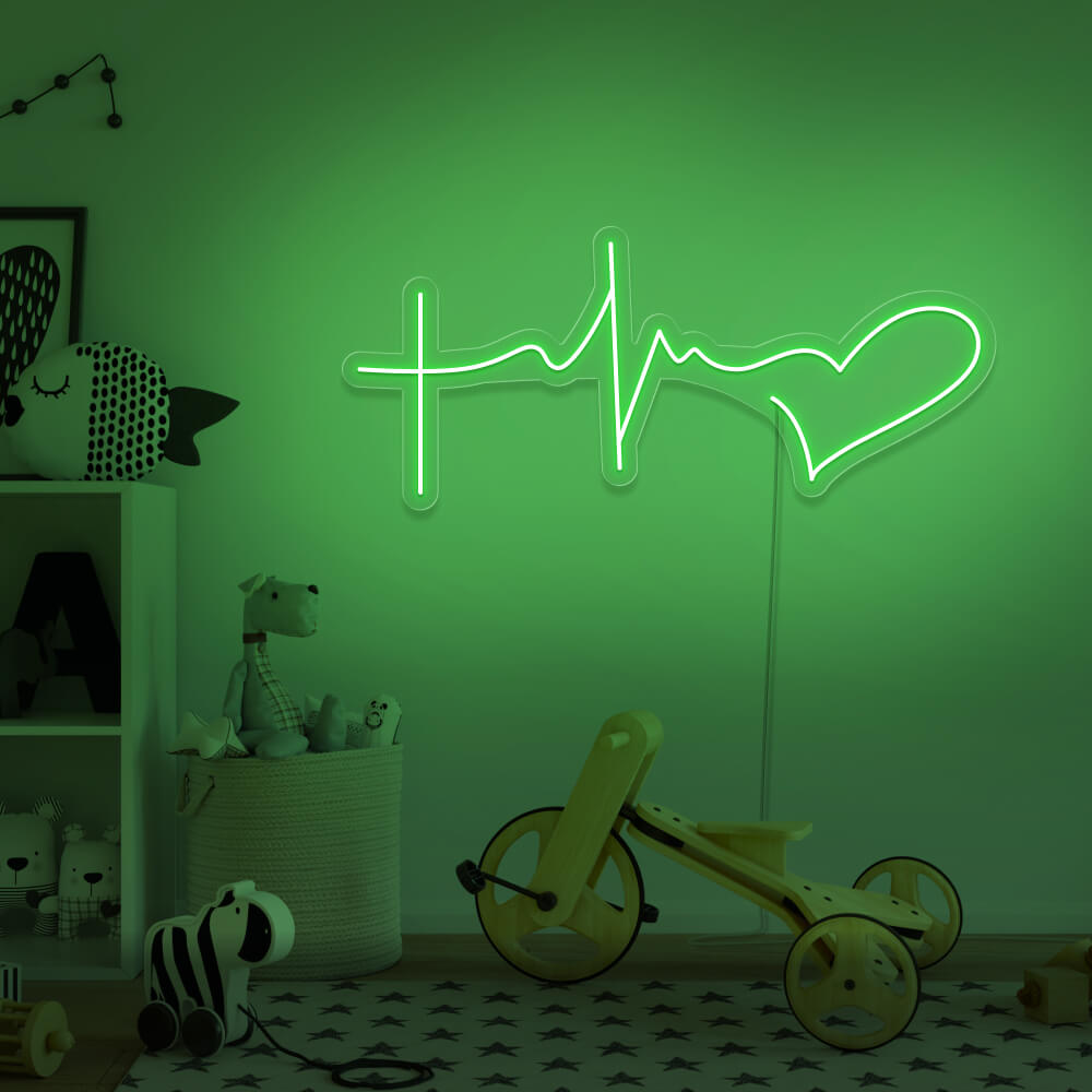 Lovely Bright Warm outlets Yellow “Faith” LED Night Light Room Wall Decoration