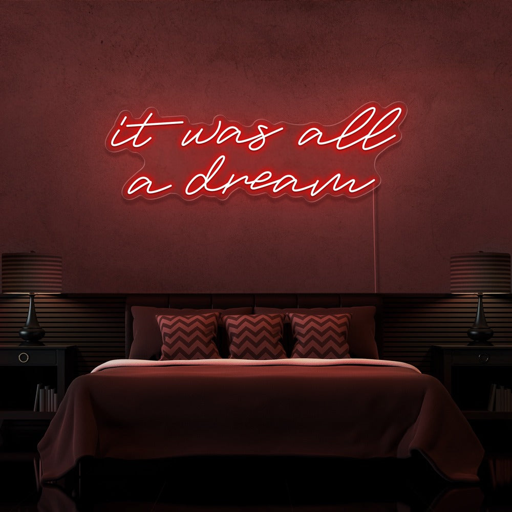 Bright “It Was All deals A Dream” Real Glass Neon Light Decor